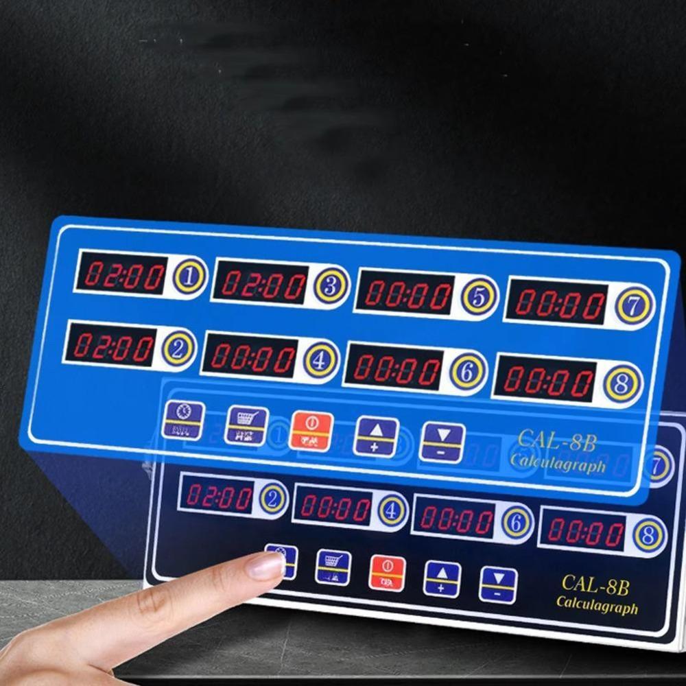 4/6/8 Channels LED Commercial Kitchen Timer Digital Screen Fried Chicken Timer Adjustable Volume Cooking Reminder Device