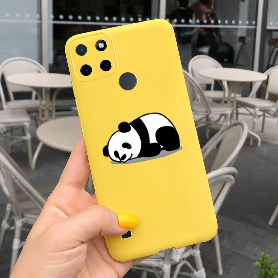 Dragon Cool Black Cases For Realme C25s C25Y Case Cartoon Animals Soft Silicone Matte Bumper On Realme C25Y C 25 Y S Candy Color