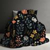 Wildflowers Decor Blanket Cottagecore Flowers Blanket Soft Floral Throw Blanket Sherpa Gift Sofa Throw Cover Blanket Cozy