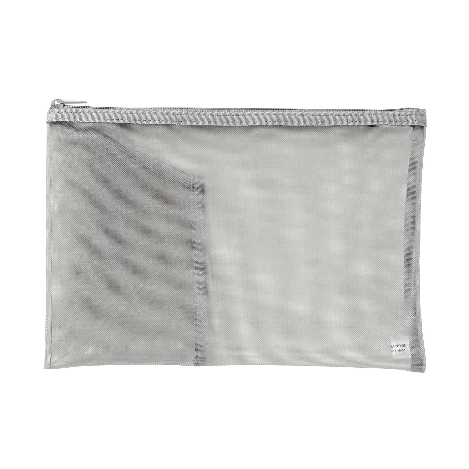 Muji Nylon Mesh CaseWith PocketFor A5 SizeGray