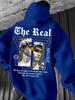 The Real David Hoodie Hip Hop Sports Casual Streetwear Aesthetic Greek Statue Print Oversized Pullover Sweatshirt Tops