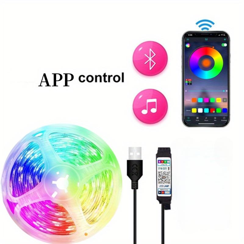 פסי בלוטות' LED SMD5050 בקרת טלפון תאורת קרח ניאון עם מנורת 24 מפתחות לקישוט חדר שינה טלוויזיה תאורת אחורית DC5V עיצוב חדר