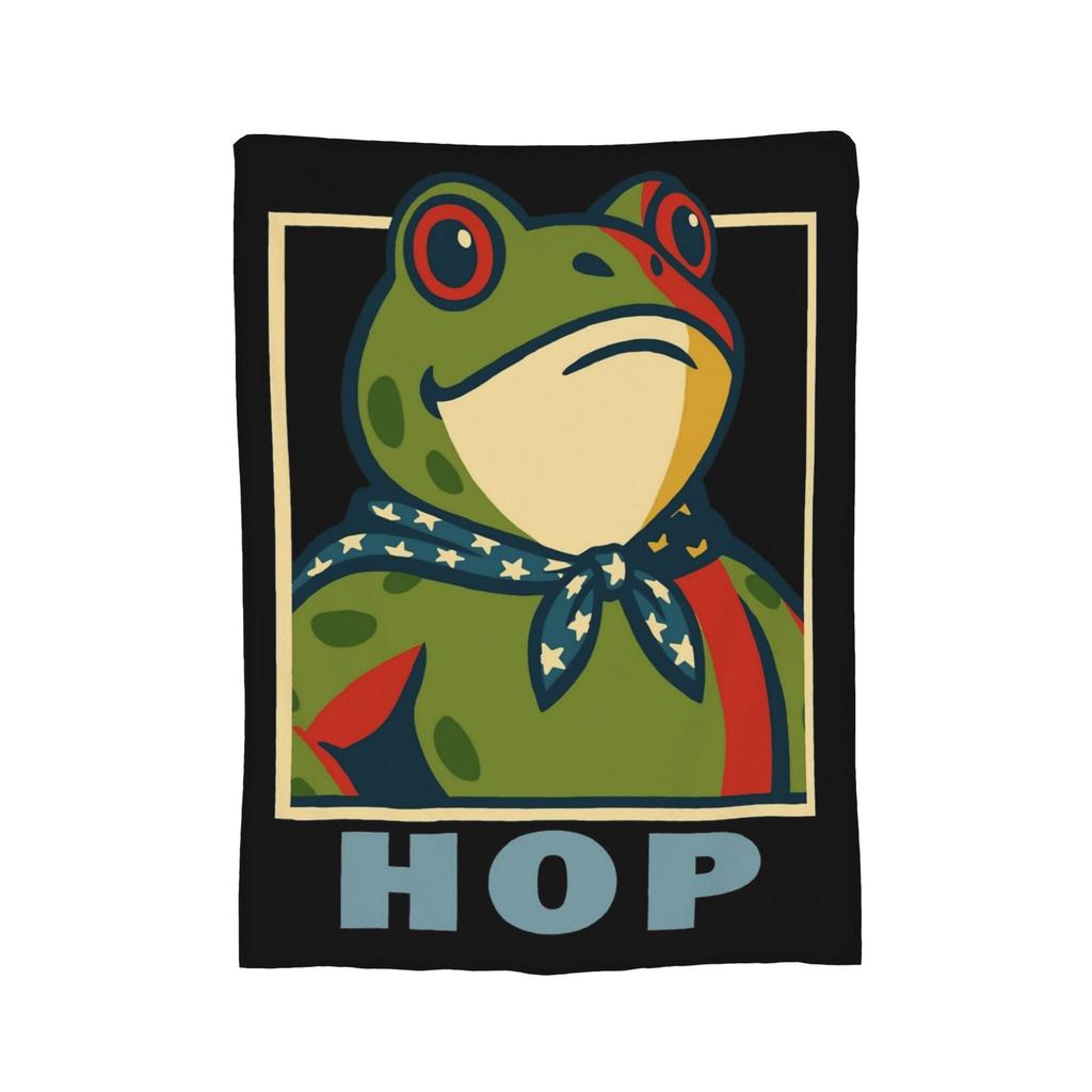 Portland Resist Frog Protest No Kings Blankets Velvet Decoration  Breathable Warm Throw Blankets for Home Couch Rug Piece
