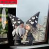 2D Flat Cute Couple Gnome Acrylic Desktop Decoration, Kissing Gnomes with Heart Hats, Suitable for wall Decoration, porch, Room, Villa, accents Home,