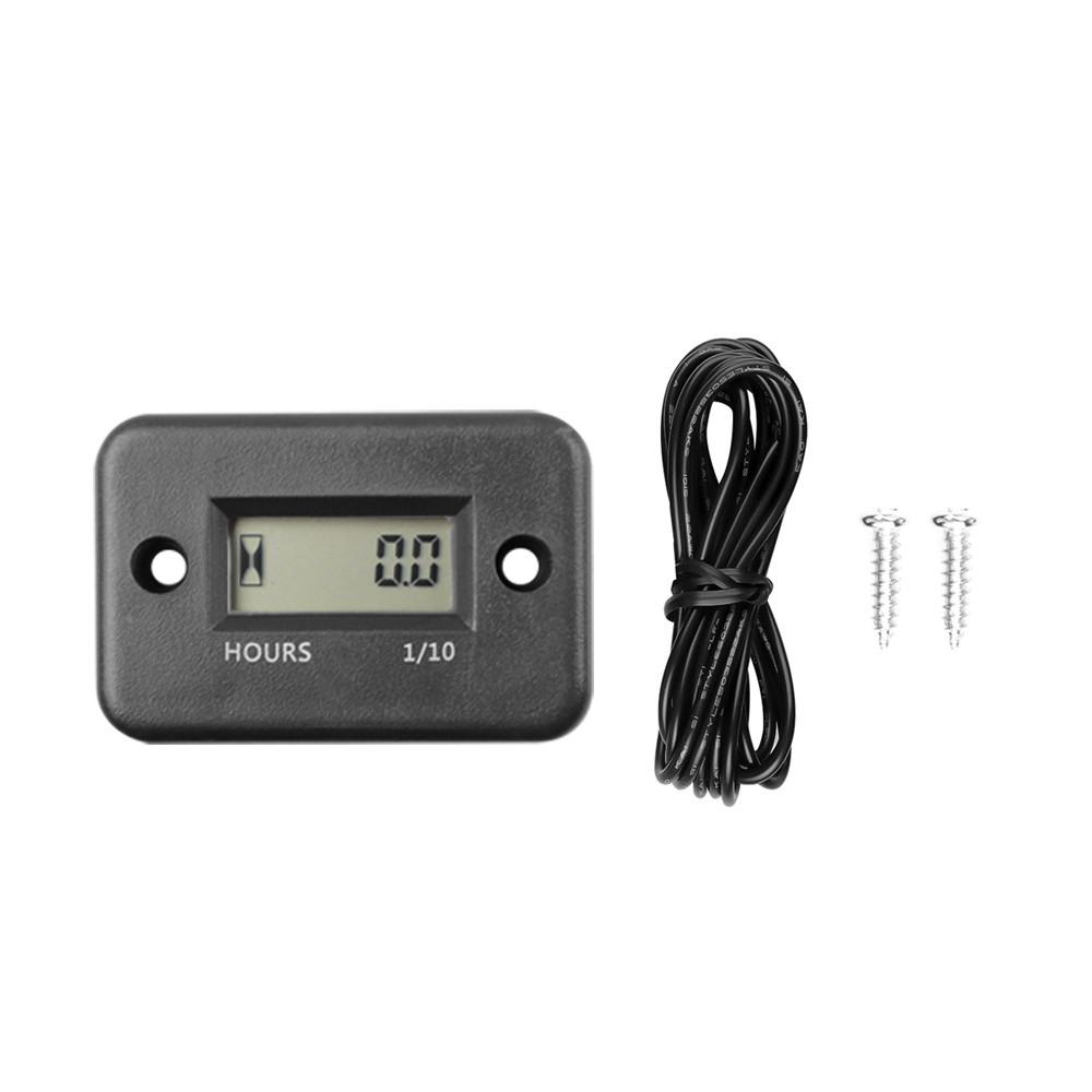 

Inductive Timer Waterproof Motorcycle Engine Working Hour Meter Lcd Display Digital Time Gause for Atv Boat Moto instrument чёрный