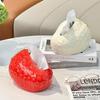 Creative Artificial Strawberry Plastics Tissue Box Art Living Room Extractable Tissue Box Bookcase Entrance Countertop Ornaments