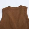 Vest Top for Women Vintage Tank Crop Top V Neck Button Down Waistcoat Retro