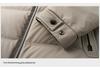 Men's Trendy Mid-Length Winter Coat - Thickened White Duck Down with Detachable Hood