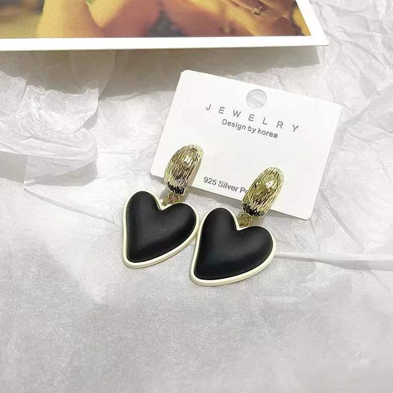 Korean Heart Drop Earrings For Women Girl Romantic Valentine's Day Gift Fashion Jewelry Trend Hanging Pearl Cute Bowknot Earring