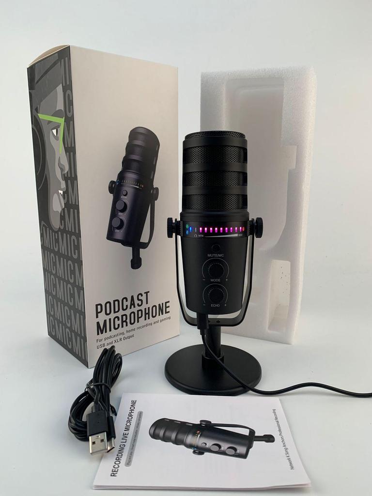 MV7 Professional Dynamic Microphone Set for Recording, Streaming, and Gaming with Sound Card Mixer