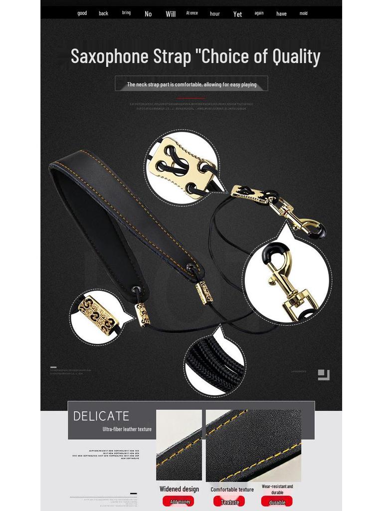 Saxophone Neck Strap for Tenor, Alto, and Soprano - Adjustable Sling for Adults, Children, and Students