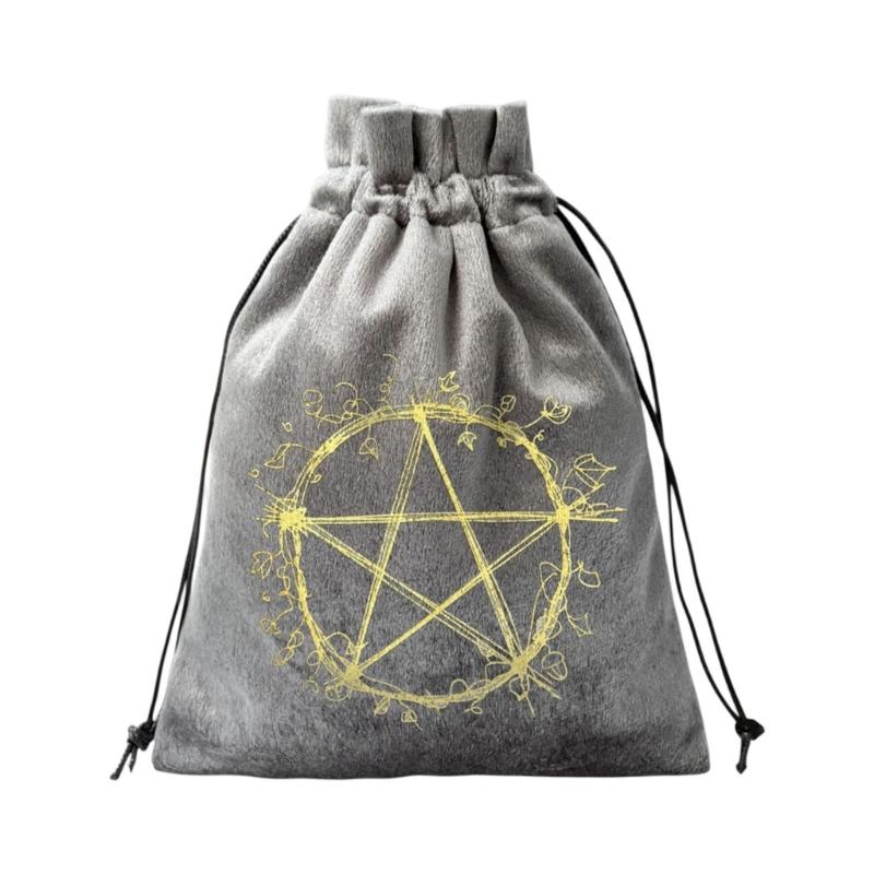 Velvets Tarots Card Storage Bag With Elegant Silk Screen Print Jewelry Pouches for Safe Storage And Stylish Carry