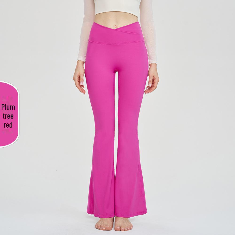 Large Size Parent-Child Flared Yoga Pants with Seamless Design for Running and Fitness
