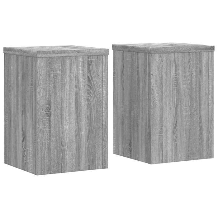 VidaXL Supports pour plantes 2 pcs sonoma gris bois d'ingénierie, support de fleurs, support de pot, support pour plantes 852911
