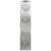 Solar LED Path Light 2 Pcs Silver Galvanized Steel