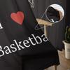 Basketball Sport Schwarz Tüll Vorhänge Für Wohnzimmer Dekoration Moderne Chiffon Sheer Voile Küche Vorhang