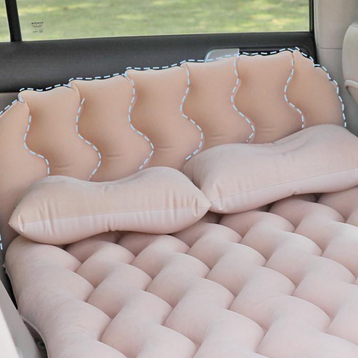 Inflatable Car Mattress Outdoor Camping Inflatable Bed PVC Flocking Multifunctional Car Inflatable Bed Car Accessories