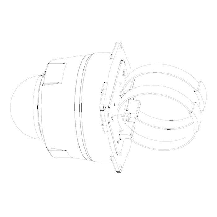 DAHUA Support Poteau - PFA152-E Blanc