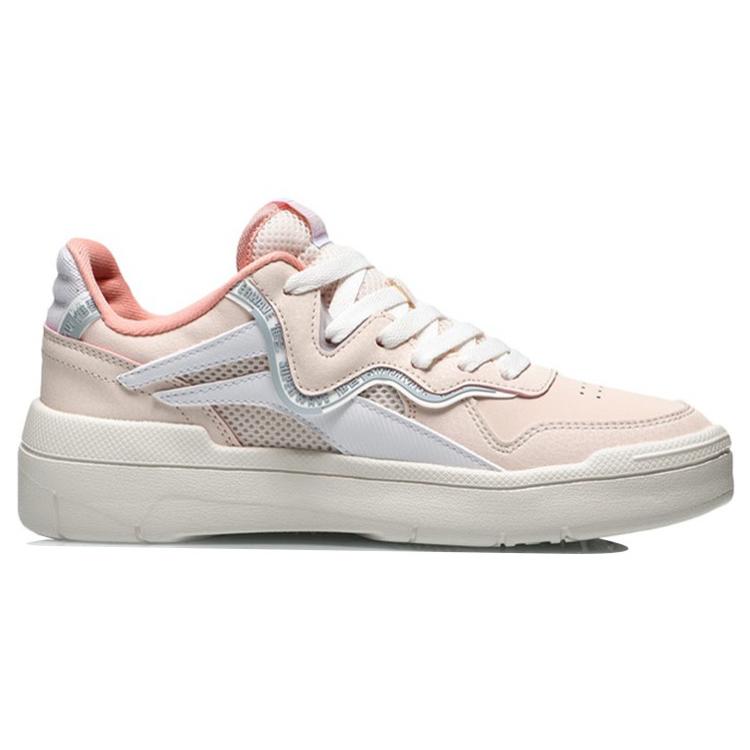 New LiNing Wave Spwv Lite Anti Slip Wear Resistant Low Top Skateboard Shoes Women's Pink Gray White AGCR048-2