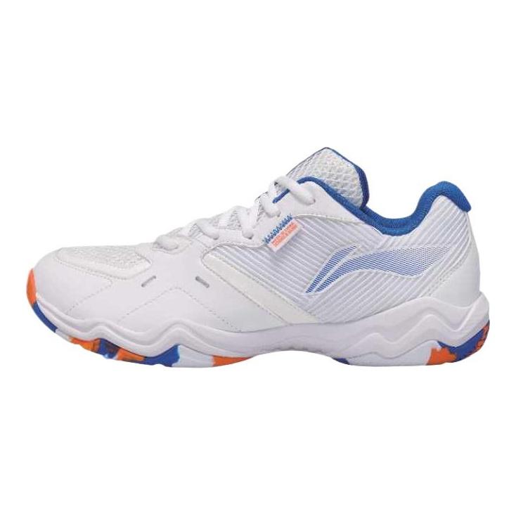Li Ning Slip Resistant, Abrasion Resistant, Breathable Low top Badminton Shoes Unisex White AYTS016-1