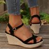 Fashion Cross Strap Extreme High Heel Sandals Women Fashion Summer Buckle Platform Sandal Ladies 2025 Anti Slip Wedge Sandals for Woman