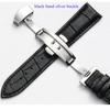 12 13 14 15 16 17 18 19 20 21 22 23 24mm Watch Band For Women Men Wristwatch Straps  Leather Double Press Butterfly Clasp