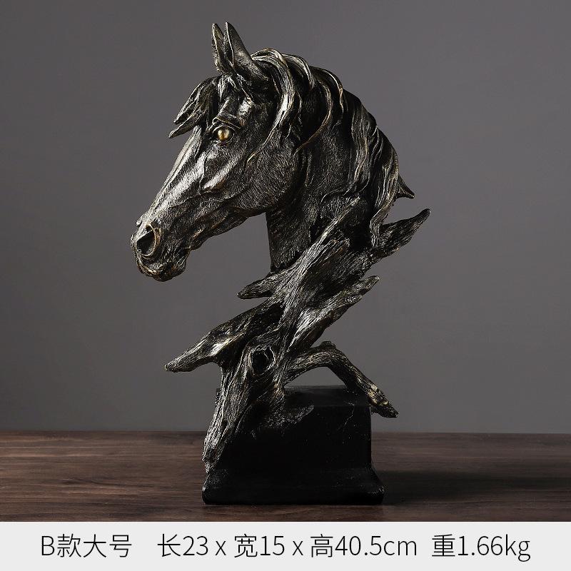 

Скандинавский стиль ретро украшения в виде лошадиной головы, украшение для дома, украшения для гостиной и офиса, смола ручной работы