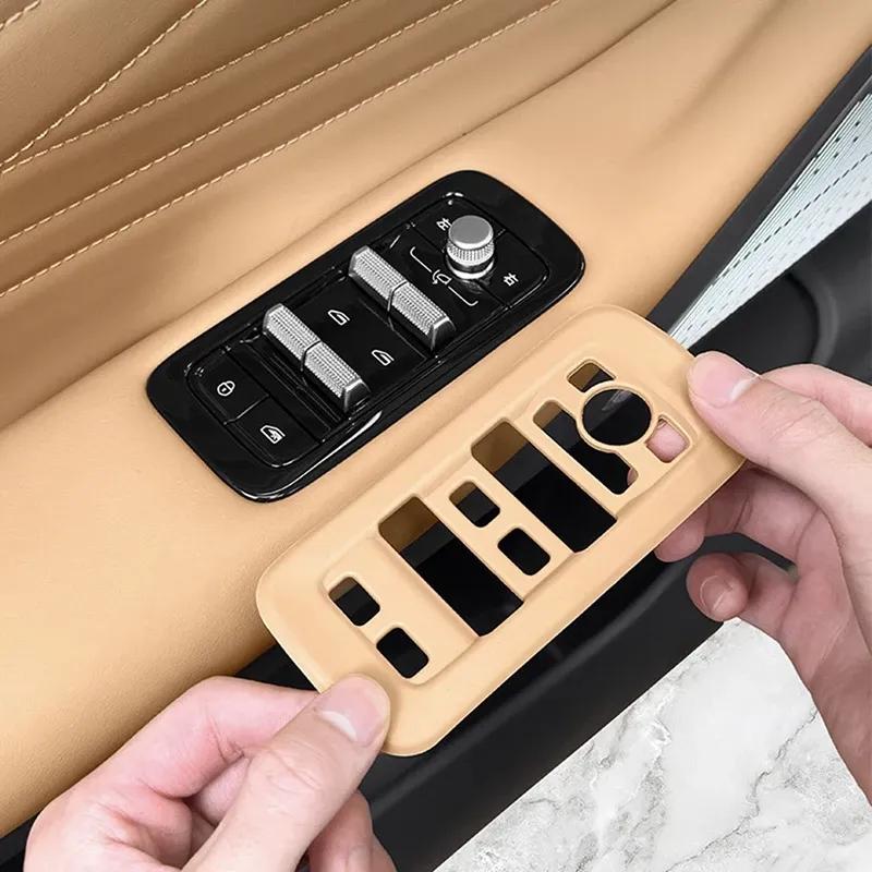 For Geely Galaxy Starship 7 EM-i 2024 2025 Door Glass Lifting Panel Handle Silicone Protective Pad Interior Accessories