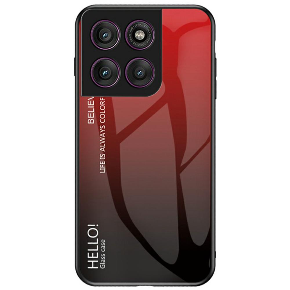 Dėklas Motorola Edge 60 Pro 5G, atsparus įbrėžimams, grūdintas stiklas+PC+TPU telefono dangtelis