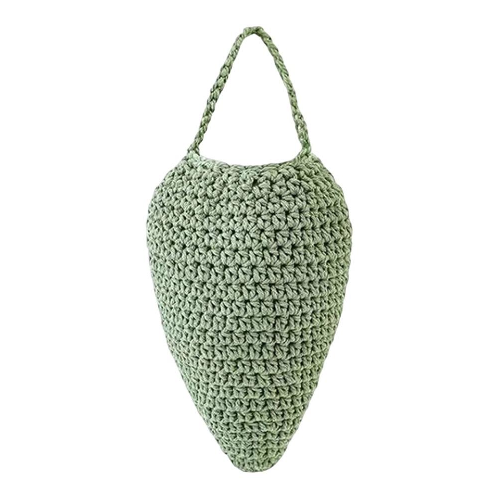 

Cotton Rope Woven Crochet Wasp Nest Portable Design Honeycomb Decorations Wall Decoration 18x23cm зелёный