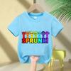 2026 Summer Short-sleeved Sprunki Cute Fashion Top Boys Girls Comfortable Round Neck Pure Cotton T-shirt Children's Sprunki Gift