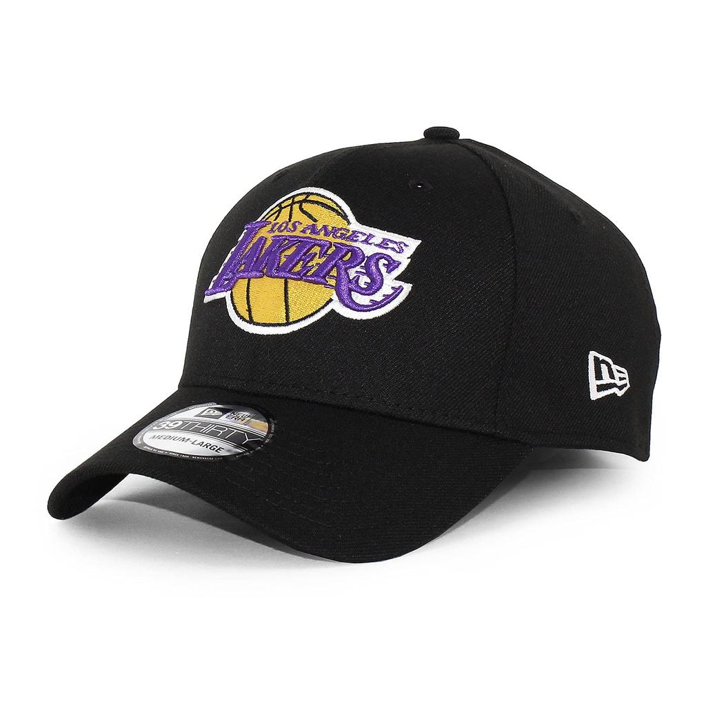 New Era Los Angeles Lakers 39THIRTY NFL TEAM CLASSIC FLEX FIT Stretch Fit CAP, Black, (Size M/L (approx. 57.7-60.6cm), m) [Used]