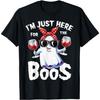 Ich bin nur wegen der Boos hier Halloween Damen Geist Süß Lustig T-Shirt