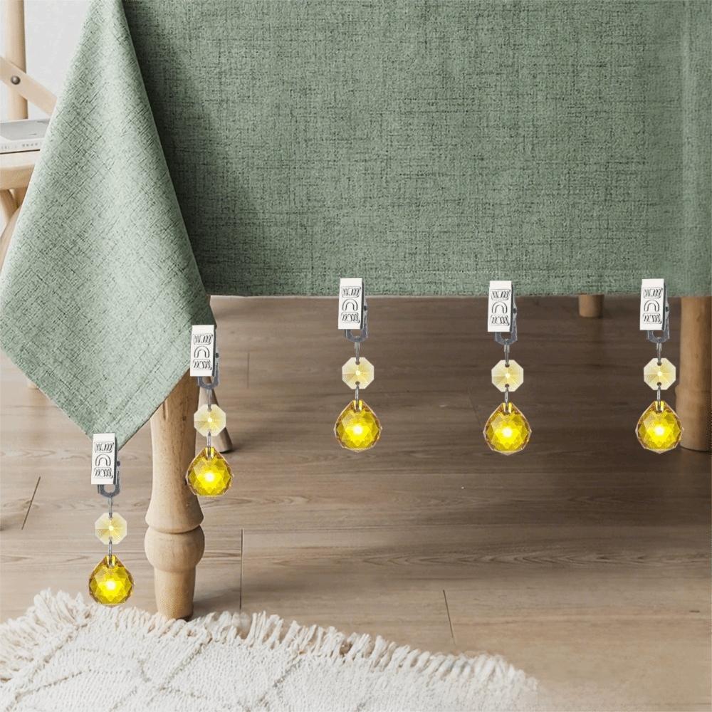 6 Stück Heavy Duty Glas Tischabdeckung Anhänger Winddicht Tischdecke Haken Hochzeit