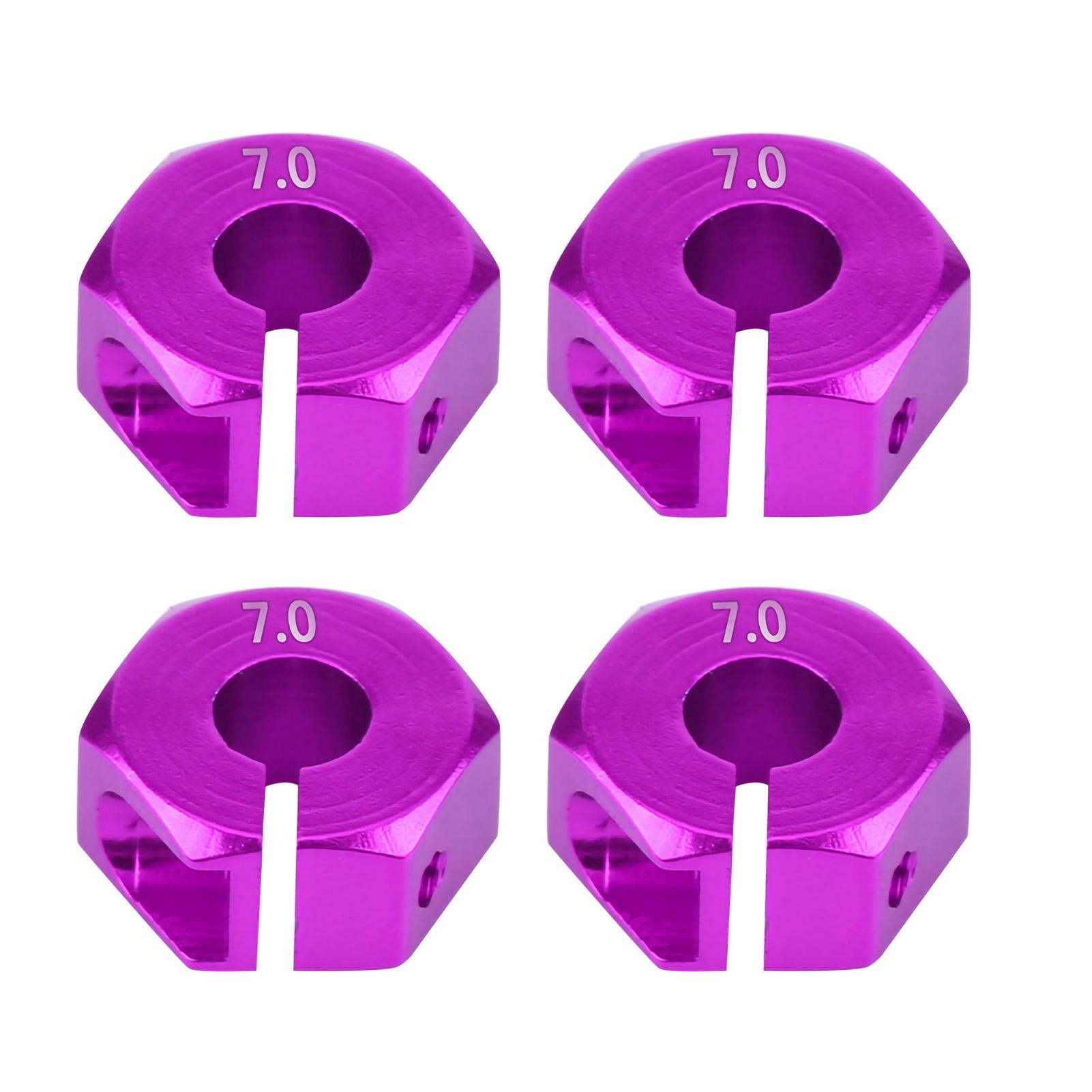 

12mm Universal Wheel Hex Hub Adapter for HSP Sakura 110 Scale RC Car (7mm, Purple)