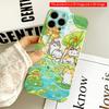 2DFlat Cute Cats In Lotus Pond Mobile Phone Case All Inclusive Film Hard iPhone Case, Compatible with iPhone 18 Pro Max 17 16 15 14 13 12 11