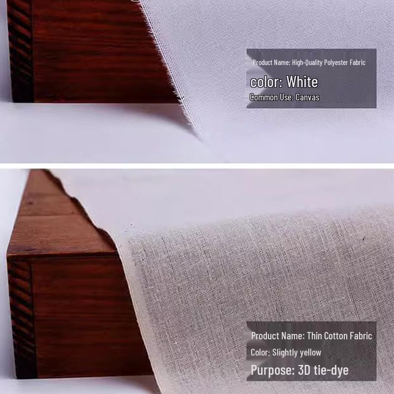 Qi Yi White Unbleached Cotton Canvas