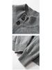 Men's Business Casual Cashmere Cardigan - Thick Stand Collar Wool Knit for Autumn & Winter