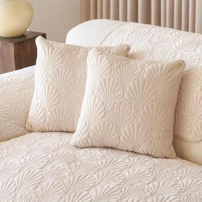 1 peça Capa de Sofá Clássica de Outono e Inverno de Pelúcia Tecido Antiderrapante Almofada Quatro Estações Universal Tudo Incluído Toalha de Encosto