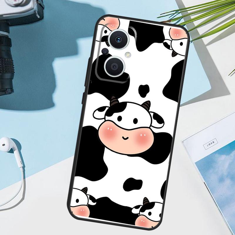 Dairy Cattle Cow Speckle Cover For OPPO Reno 14F 13F 12F 11F 8T 7 8 Lite 10 11 12 13 14 OPPO Find X9 X8 X5 X6 Pro Case