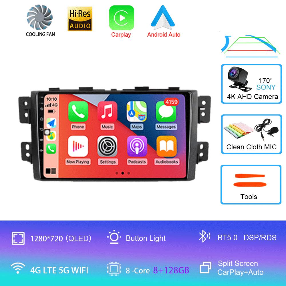 For Kia Borrego Mohave 2008 2009 - 2015 Car Radio Android 14 Carplay Navigation GPS Multimedia Player Stereo WiF+4G 360Camera BT