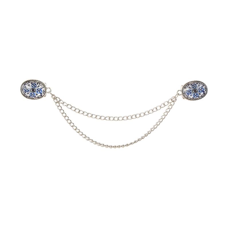 Flower Chain Brooch Clothing Jewelry Beautiful Accessory Fashion Badge Alloy Texture Present for Fashion Enthusiasts