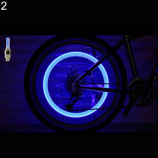 2 x Blikající Krytky Ventilků Kol LED Světla pro Auto Kolo Motocykl