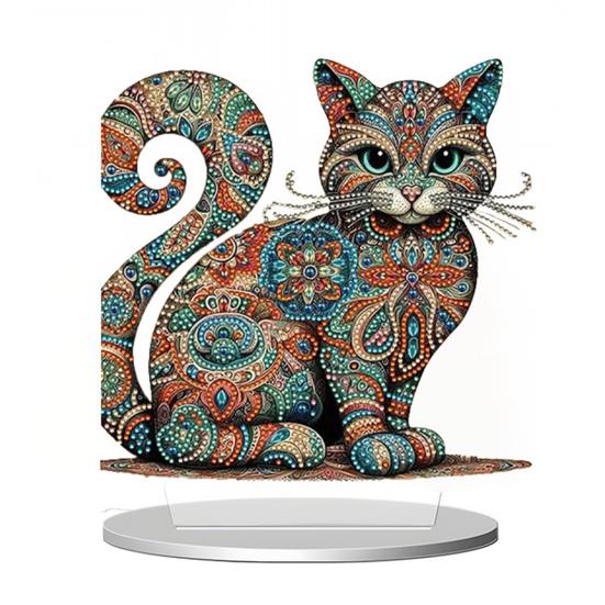 2D Acrylic Animal Table Sign Horse Cat Peacock Elephant Castle Moon House Ornament Home