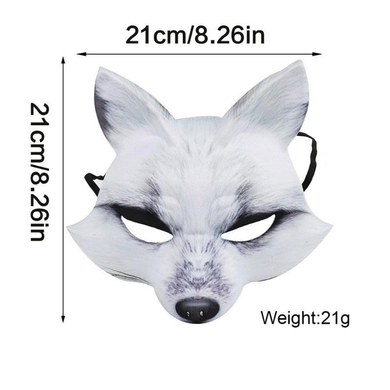 Halloween Foxes Cosplay Mask Masquerade Foxes Face Mask Animal Cosplay Mask For Women Man Masquerade Halloween Cosplay