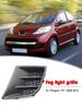 Fog Lamp Chrome Cover 7422A9/7422A8 Front Bumper Fog Light Grille Left Right Lower Grille Fog Light Frame for Peugeot 107 09-12