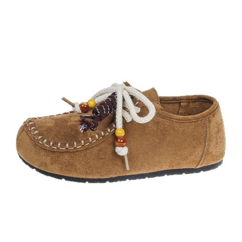 Fashion Women Mary Janes Shoes Nubuck Leather Flat Shoes Leather Single Lolita Shoes Ladies Walking Chaussure Femme Zapatos De Mujer