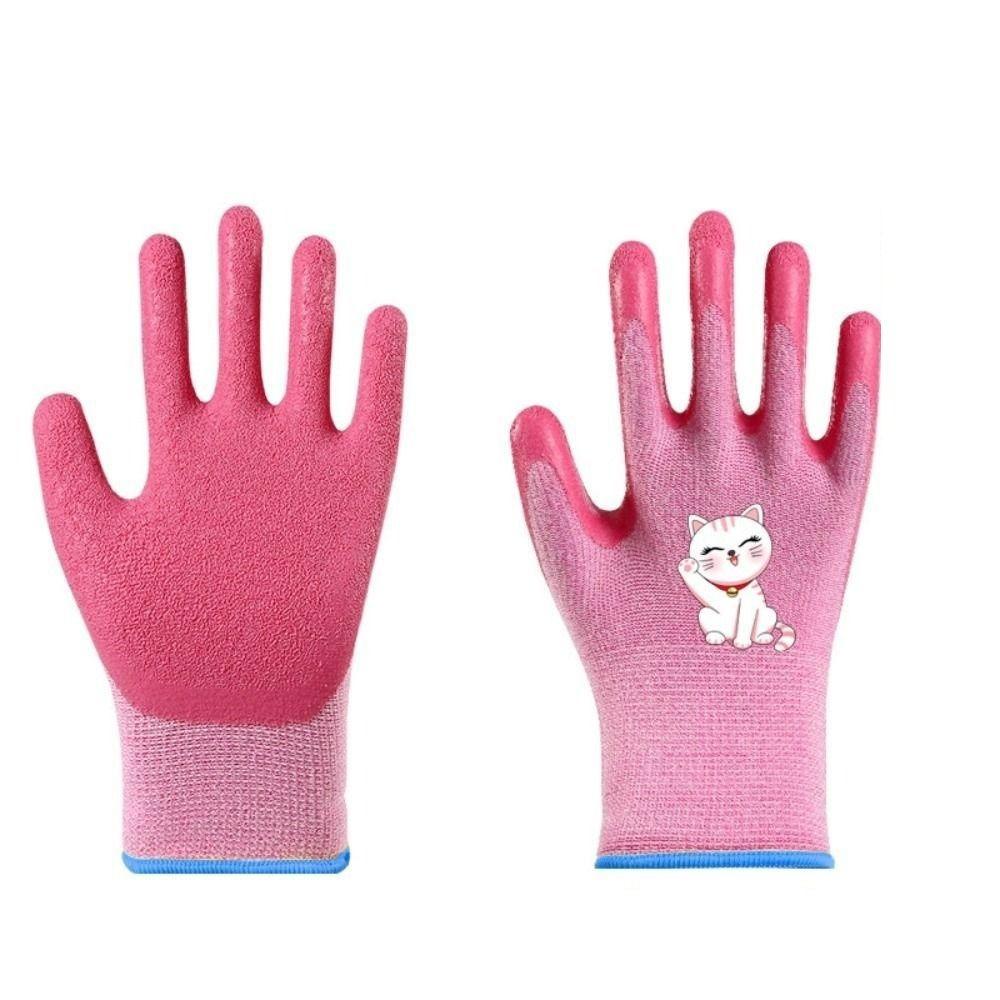 

Breathable Kids Work Gloves Waterproof Children Safety Gloves Garden Work рожевий
