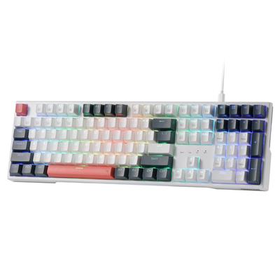Teclado gamer RGB Redragon K668 RGB 104 teclas 4 teclas de atalho adicionais Teclado mecânico com fio com espuma absorvente de som Upgrade Hot Swap Socket misto