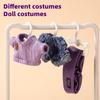 Cimoon Doll Clothes Set for 15cm/17cm Plush Toys Purple Sweater Outfit Costume Accessory